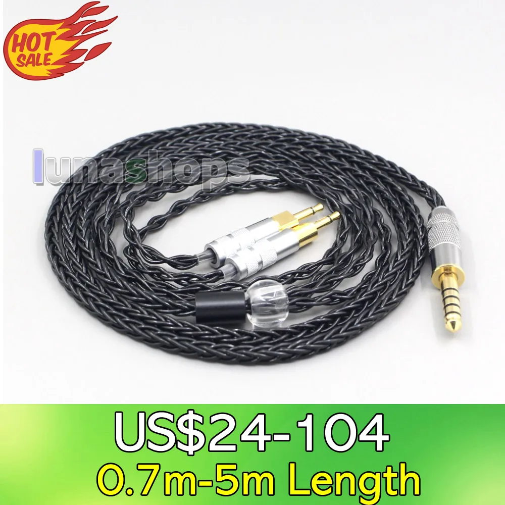

LN006424 черный посеребренный XLR 2,5 мм 4,4 мм 3,5 мм 8-жильный кабель для наушников Sennheiser HD700