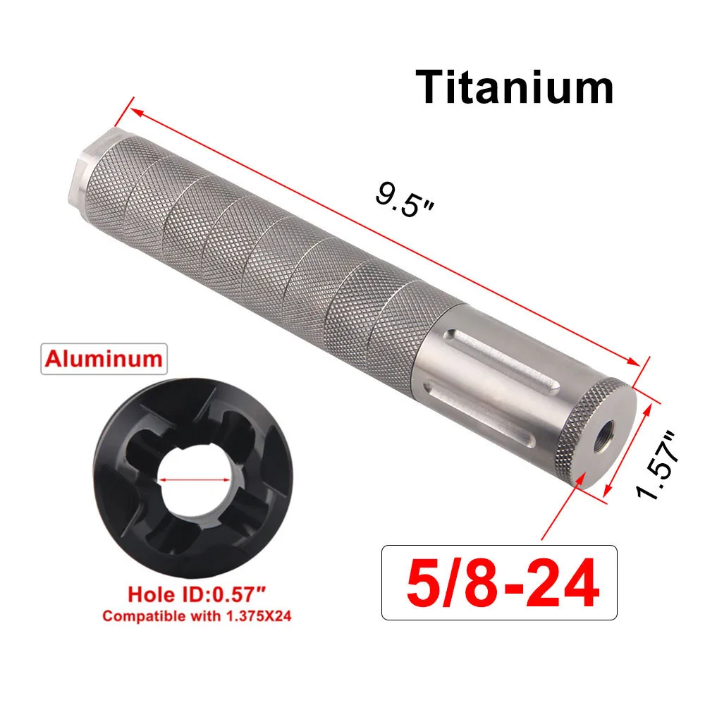 1/2x28 5/8x24 9.5 inch Fuel Filter titanium modular Car engine 9mm solvent traps adapter Flash Hider Front Cap 0.42 0.57 hole
1/2x28 5/8x24 9.5 inch Fuel Filter titanium modular Car engine 9mm solvent traps adapter Flash Hider Front Cap 0.42 0.57 hole