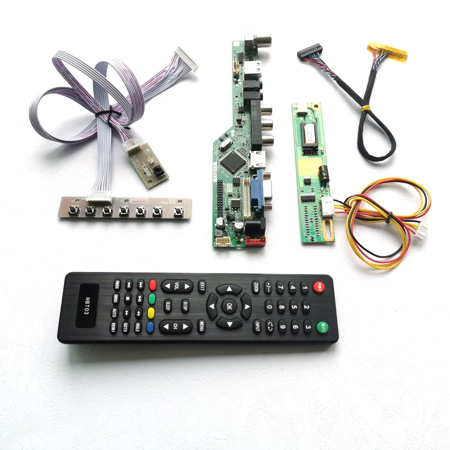 For LP171WP4-TLB1/TLB3 LCD Display Panel 1CCFL 30Pin LVDS Remote+Inverter+keyboard VGA AV USB RF TV Controller Board Kit
For LP171WP4-TLB1/TLB3 LCD Display Panel 1CCFL 30Pin LVDS Remote+Inverter+keyboard VGA AV USB RF TV Controller Board Kit
