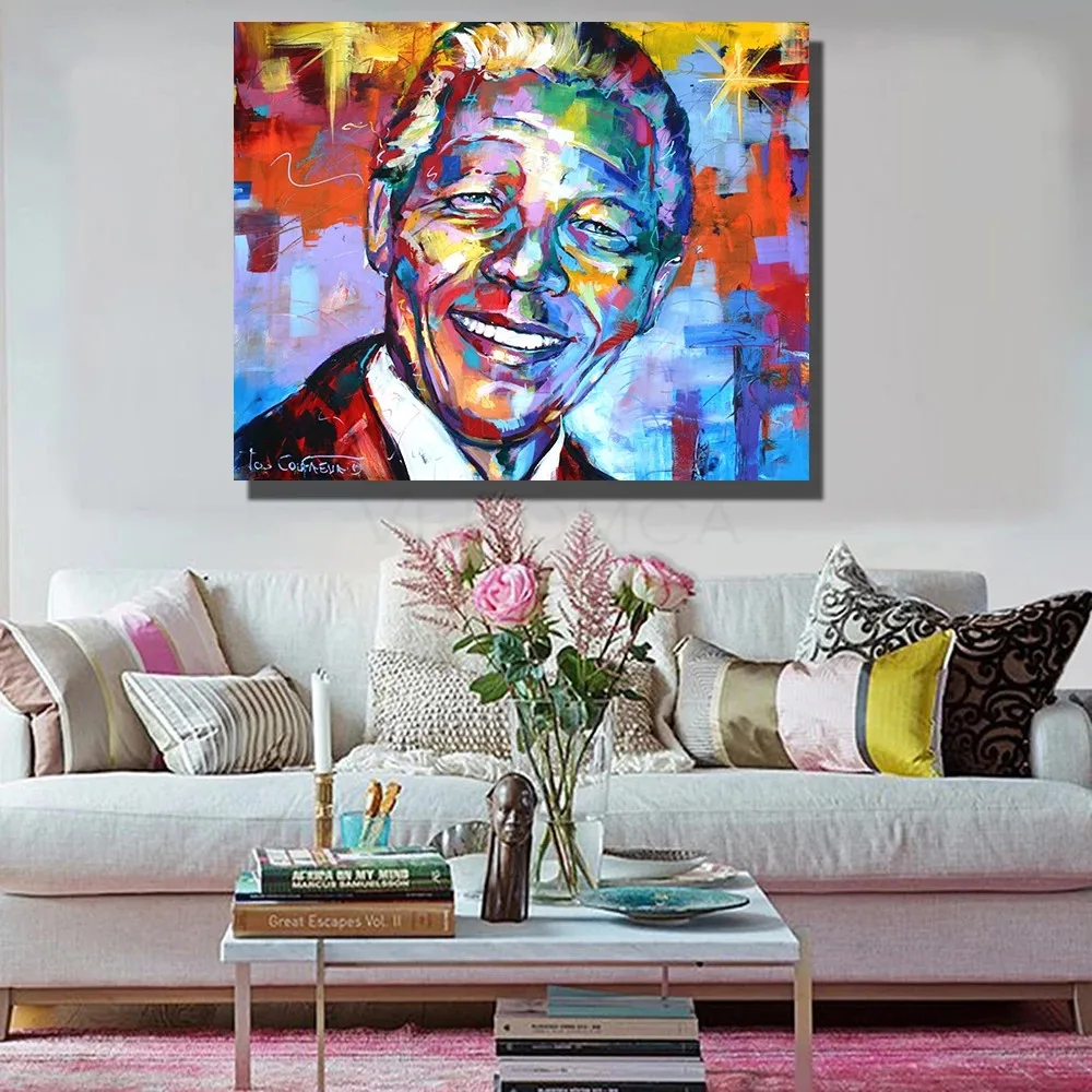 Nelson Mandela Portrait Poster Abstract Colorful Oil Painting Acrylic On Canvas Art Prints for Living Room Home Decoration
Nelson Mandela Portrait Poster Abstract Colorful Oil Painting Acrylic On Canvas Art Prints for Living Room Home Decoration