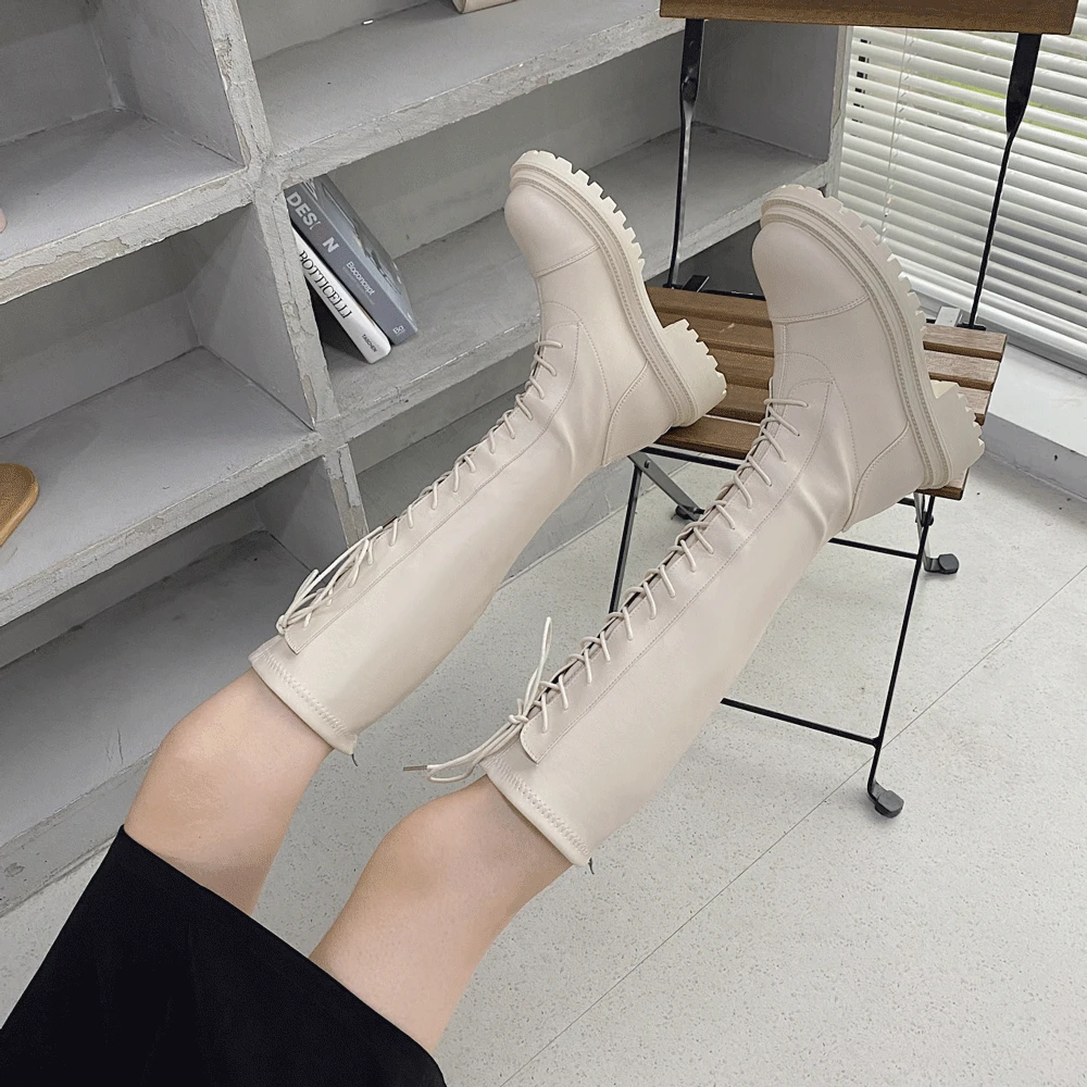 Сапоги до колена, женская обувь на платформе, облегающие длинные сапоги на шнуровке, женские сапоги до бедра из искусственной кожи с круглым...
Сапоги до колена, женская обувь на платформе, облегающие длинные сапоги на шнуровке, женские сапоги до бедра из искусственной кожи с круглым...