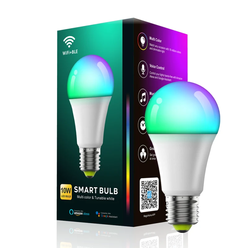Умная лампочка Wi-Fi, 1/2/3 шт., работает с Alexa RGB, с яркой яркостью, функция таймера, пульт дистанционного управления, лампа, светодиодсветодиодны...
Умная лампочка Wi-Fi, 1/2/3 шт., работает с Alexa RGB, с яркой яркостью, функция таймера, пульт дистанционного управления, лампа, светодиодсветодиодны...