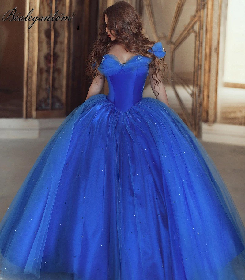 2022 Королевское синее платье Quinceanera бальное принцесса длинный корсет сладкие