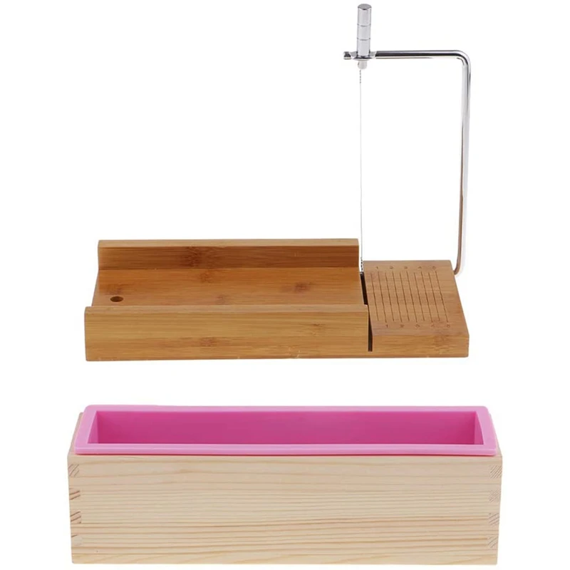 Loaf Soap Cutter with Wire Slicer + 1Pcs Rectangle Soap Silicone Loaf Mold Wooden Box for Soap/Cake Making Supplies
Loaf Soap Cutter with Wire Slicer + 1Pcs Rectangle Soap Silicone Loaf Mold Wooden Box for Soap/Cake Making Supplies