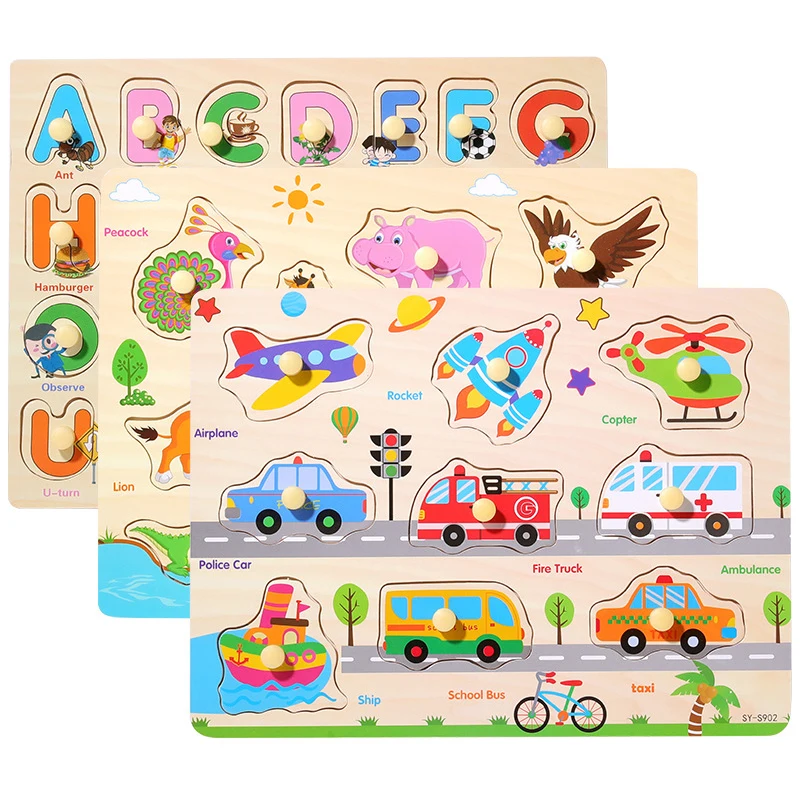 Детские деревянные 3D пазлы игрушки с цифрами и алфавитом разноцветные буквы