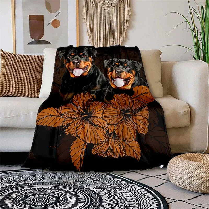 Rottweiler Dog Printed Quilts Fleece Blankets Birthday Gifts Valentine's Day Holiday Throw Blankets
Rottweiler Dog Printed Quilts Fleece Blankets Birthday Gifts Valentine's Day Holiday Throw Blankets