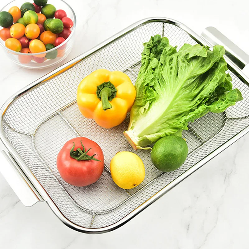 Stainless Steel Grill Basket Kitchen Storage Plate Fruit Vegetables Drainer Washing Basket BBQ Frying Meat Tray Kitchen Supplies
Stainless Steel Grill Basket Kitchen Storage Plate Fruit Vegetables Drainer Washing Basket BBQ Frying Meat Tray Kitchen Supplies