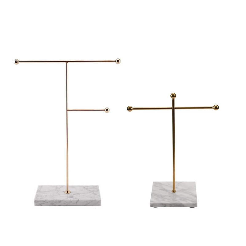 Gold Storage Shelf with Marble Base Fashion Ins Modern Jewelry Ring Necklace Earrings Metal Display Stand
Gold Storage Shelf with Marble Base Fashion Ins Modern Jewelry Ring Necklace Earrings Metal Display Stand