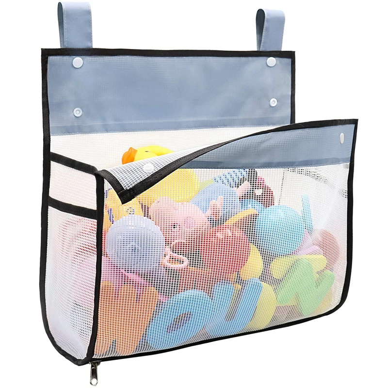 

Greater Capacity Bath Toy Organizer, Extra Large Opening Bathroom Toy Holder, Bottom Zipper Bathtub Toy Storage Bag