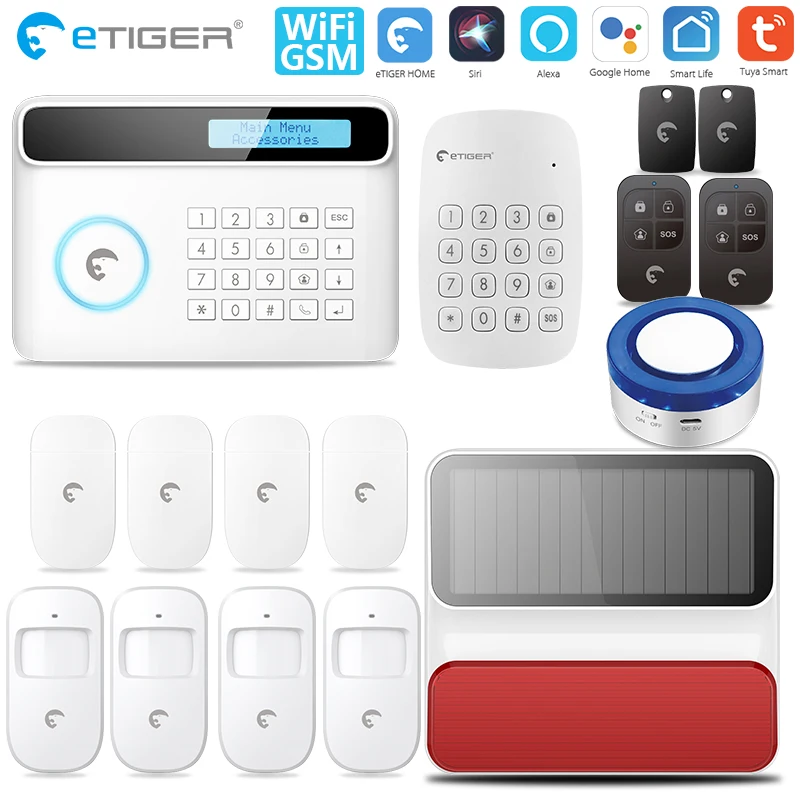 Etiger Original S4 Plus Tuya Smart WiFi/GSM Security Alarm System WiFi Smart Siren Alarm Work with Google Alexa
Etiger Original S4 Plus Tuya Smart WiFi/GSM Security Alarm System WiFi Smart Siren Alarm Work with Google Alexa
