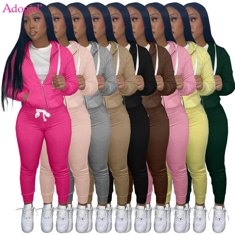 Adogirl Women 3 Piece Set Drawstring Twill Sweater Tracksuit Zip Long Sleeve Hooded Sweatshirts Pockets Pants Solid Sport Suit
Adogirl Women 3 Piece Set Drawstring Twill Sweater Tracksuit Zip Long Sleeve Hooded Sweatshirts Pockets Pants Solid Sport Suit