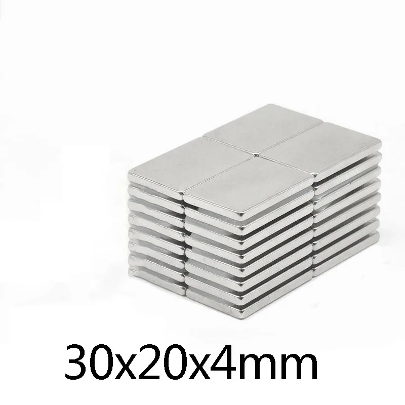 

2~100pcs 30x20x4mm Rare Earth Magnets Thickness 4 Block Rectangular Pot Magnets 30x20x4mm Permanent Neodymium Magnet 30*20*4mm