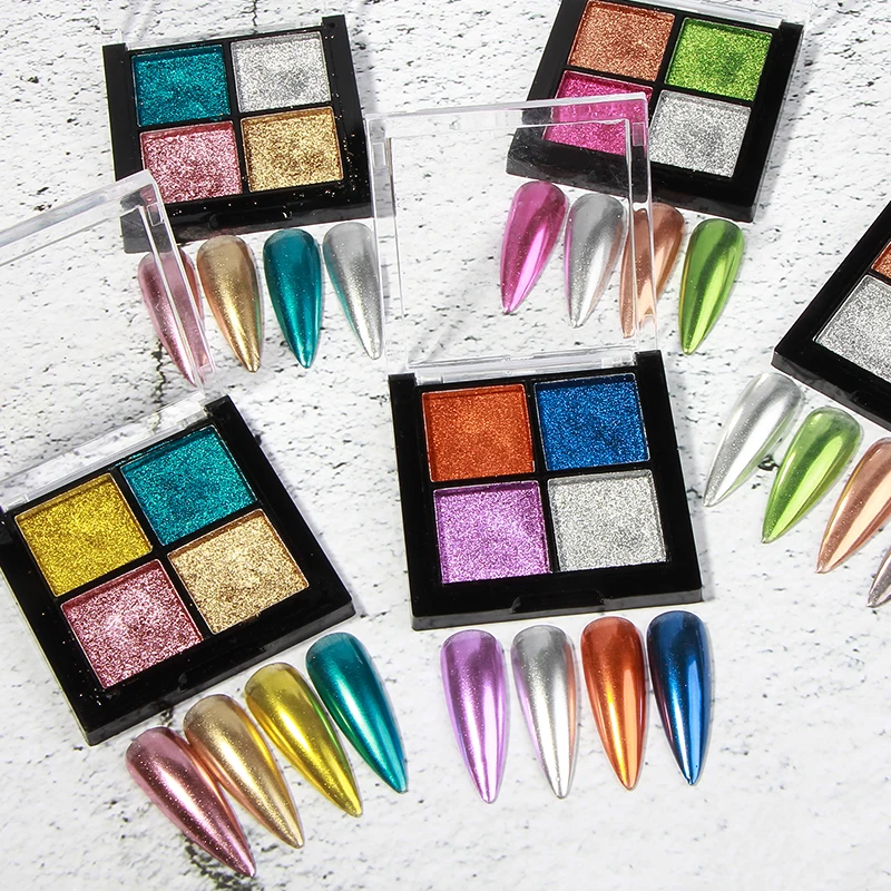 4 Colors Metallic Mirror Effect Nail Pigment Solid Chrome Nail Powder Glitter Metallic Shining Effect Color Nails Art Solid Pigm
4 Colors Metallic Mirror Effect Nail Pigment Solid Chrome Nail Powder Glitter Metallic Shining Effect Color Nails Art Solid Pigm
