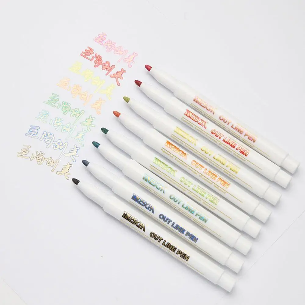 8 Colors Colorful Double Line Pen Highlighter Fluorescent Marker Student Multicolor Hand Note Pen For School Stationery Supplies
8 Colors Colorful Double Line Pen Highlighter Fluorescent Marker Student Multicolor Hand Note Pen For School Stationery Supplies