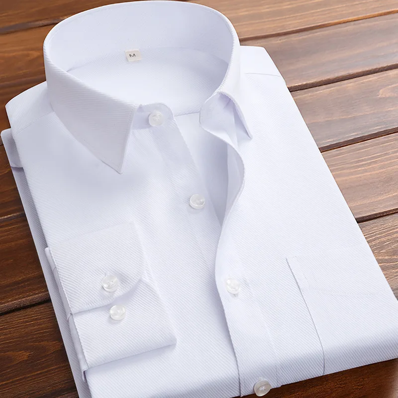 Solid color professional men's white shirt long-sleeved overalls Workwear business twill shirt Slim black and white shirt
Solid color professional men's white shirt long-sleeved overalls Workwear business twill shirt Slim black and white shirt