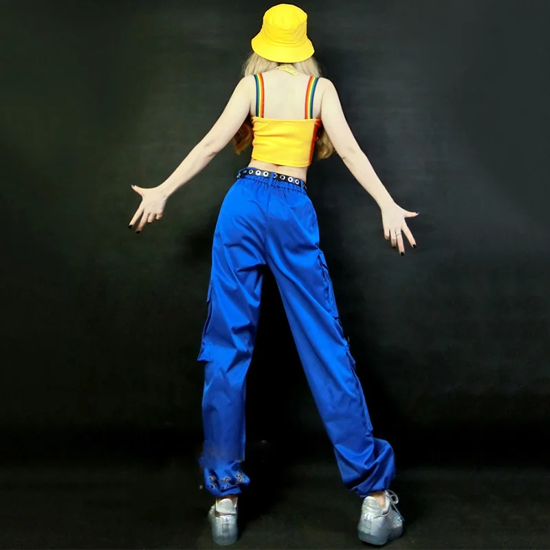 Hip Hop Costumes Jazz Dance Female Performance Clothing Adults Street Dancing Wear Lady Stage Outfit Blue Pocket Pants DNV13527
Hip Hop Costumes Jazz Dance Female Performance Clothing Adults Street Dancing Wear Lady Stage Outfit Blue Pocket Pants DNV13527