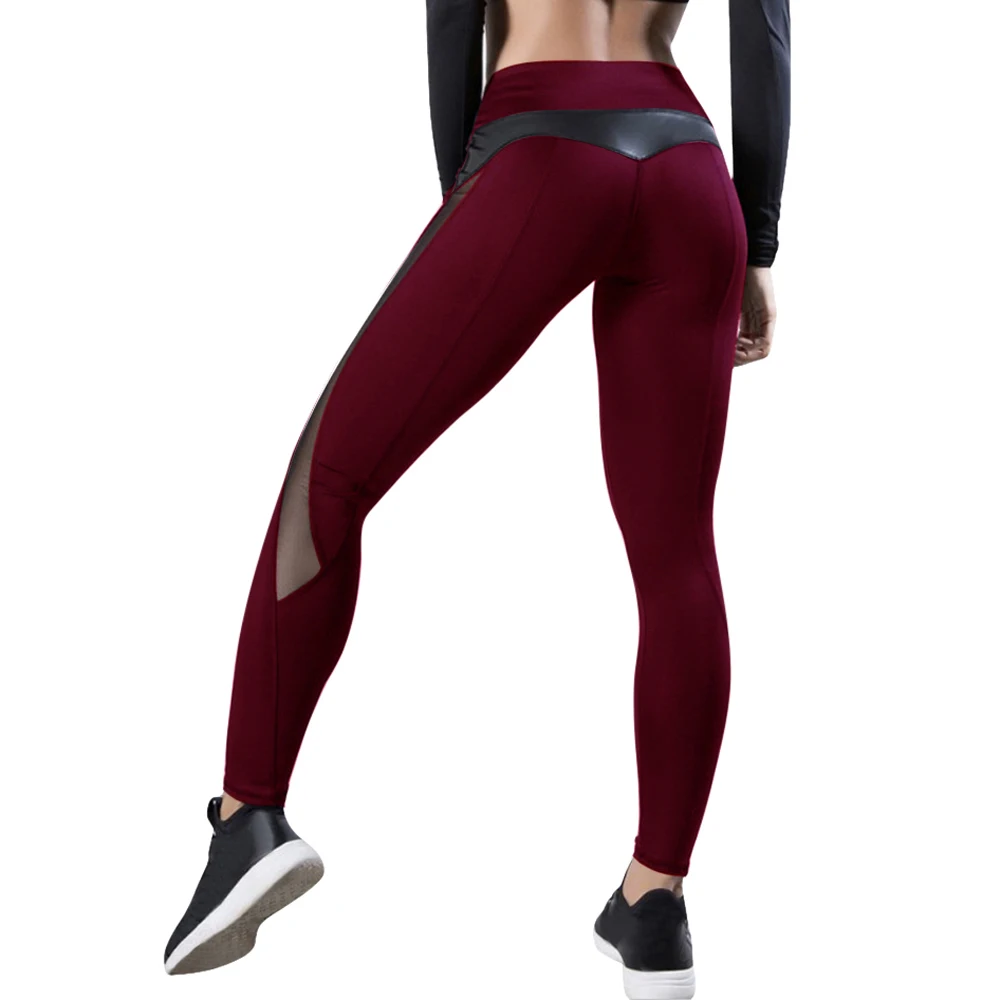 Mesh Training Tight Yoga Leggings Women Black Pants Sports Fitness Gym High Waist Tights HOT Clothing | Спорт и развлечения