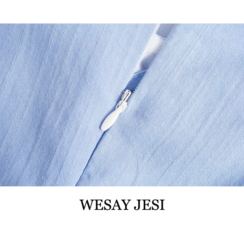 WESAY JESI Summer Dress 2021 Elegant Sweet Blue Dress Square Neck Short Sleeve A-Line Mini Skirt Sexy Split Hem Ladies Skirts
WESAY JESI Summer Dress 2021 Elegant Sweet Blue Dress Square Neck Short Sleeve A-Line Mini Skirt Sexy Split Hem Ladies Skirts