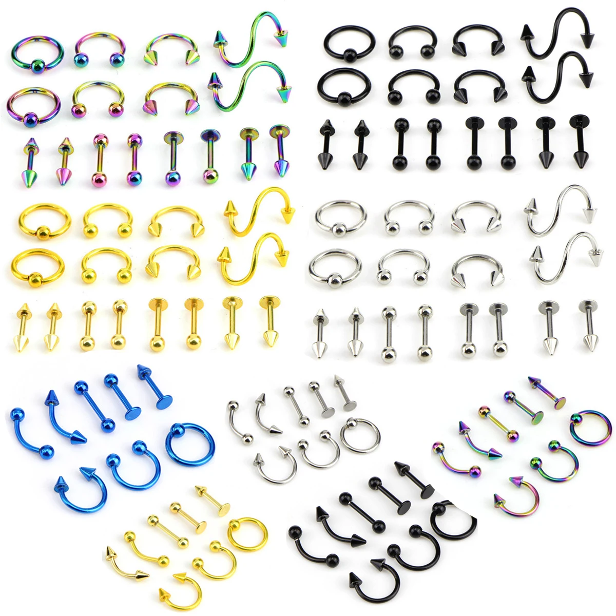 8/16 Pcs Spiral Barbell Stainless Steel Twist Cartilage Helix Tragus Earring Lip Eyebrow Labret Hoop Rings Piercing Jewelry 
8/16 Pcs Spiral Barbell Stainless Steel Twist Cartilage Helix Tragus Earring Lip Eyebrow Labret Hoop Rings Piercing Jewelry