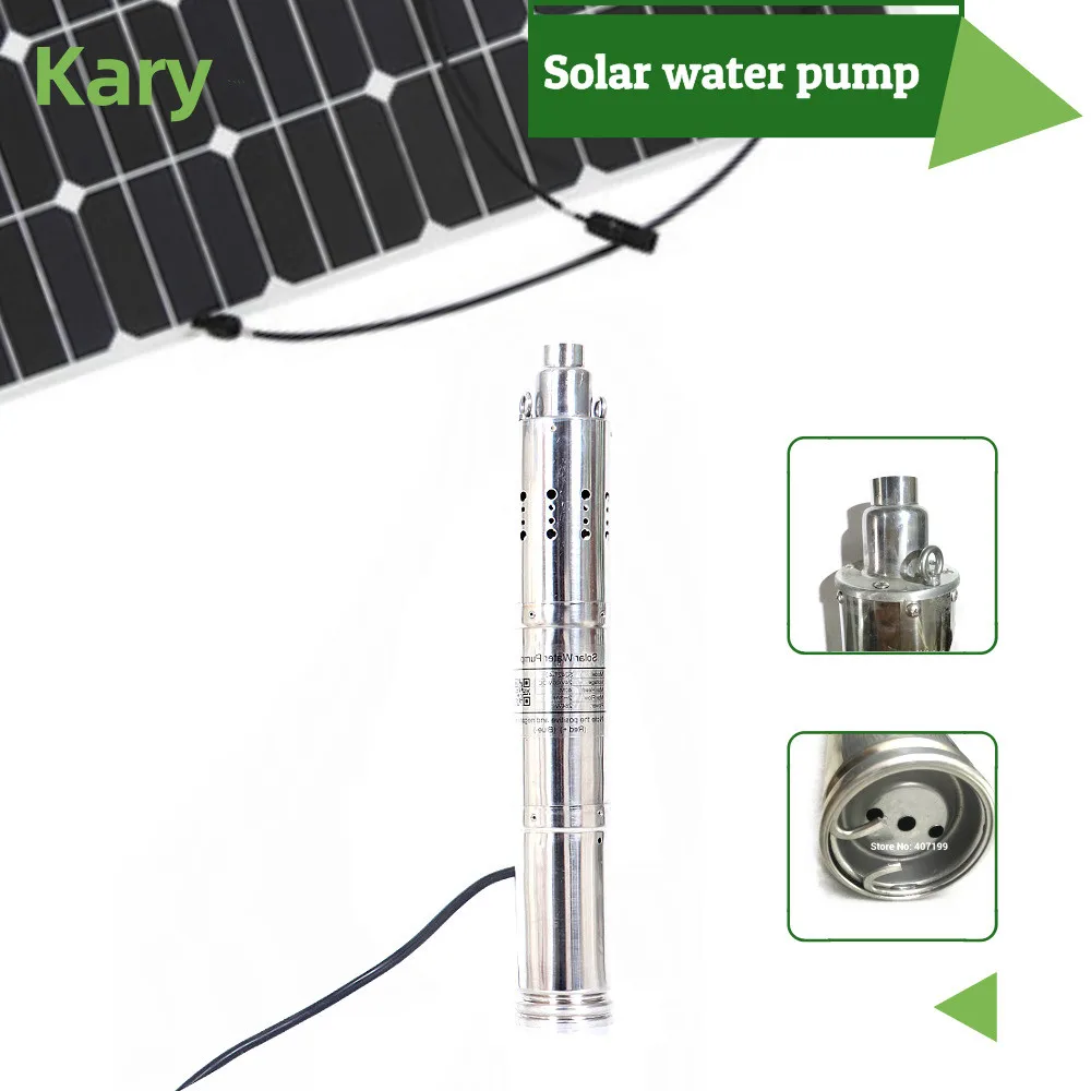 Kary 3 inches 24v 36v DC brushless submersible screw solar pump internal MPPT controller borehole solar water pump
Kary 3 inches 24v 36v DC brushless submersible screw solar pump internal MPPT controller borehole solar water pump