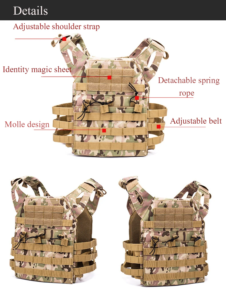600D Hunting Tactical Vest Military Molle Plate Carrier Magazine Airsoft Paintball CS Outdoor Protective Lightweight Vest
600D Hunting Tactical Vest Military Molle Plate Carrier Magazine Airsoft Paintball CS Outdoor Protective Lightweight Vest