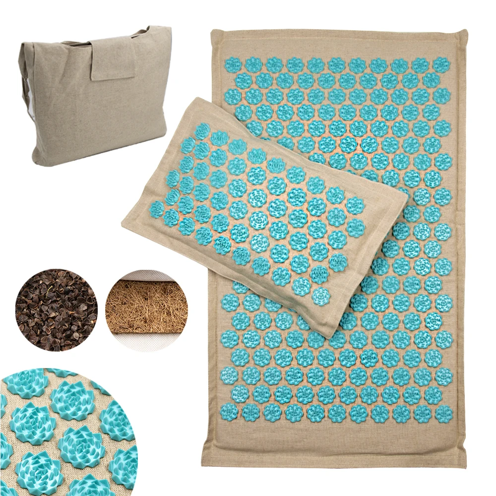 Coconut Fiber Lotus Spike Acupuncture Mat Set Back Body Foot Massage Mat Pillow Stress Relief Yoga Massager Cushion Shiatsu
Coconut Fiber Lotus Spike Acupuncture Mat Set Back Body Foot Massage Mat Pillow Stress Relief Yoga Massager Cushion Shiatsu
