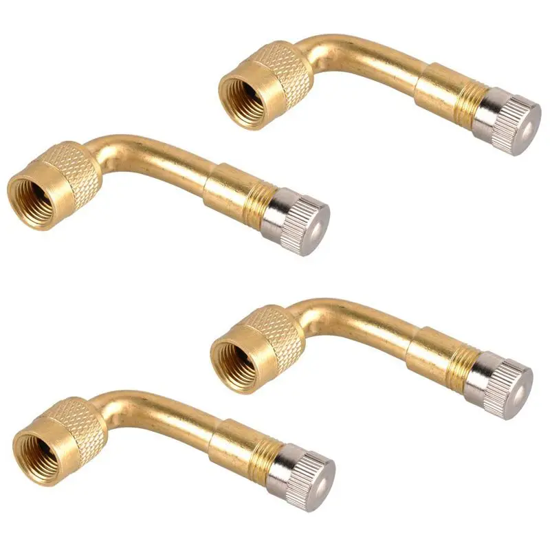 90 Degree Bend Tire Valve Extension Adapter, Brass Air Tyre Extension Schrader Valve Adapter for Motorcycle, Bike, Mower and Sco
90 Degree Bend Tire Valve Extension Adapter, Brass Air Tyre Extension Schrader Valve Adapter for Motorcycle, Bike, Mower and Sco