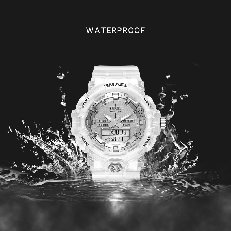 5Bar Waterproof Mens Watches SMAEL Brand Digital Quartz Sports Wristwatch Dual Display Men's Watches Clock Relogio Masculino
5Bar Waterproof Mens Watches SMAEL Brand Digital Quartz Sports Wristwatch Dual Display Men's Watches Clock Relogio Masculino