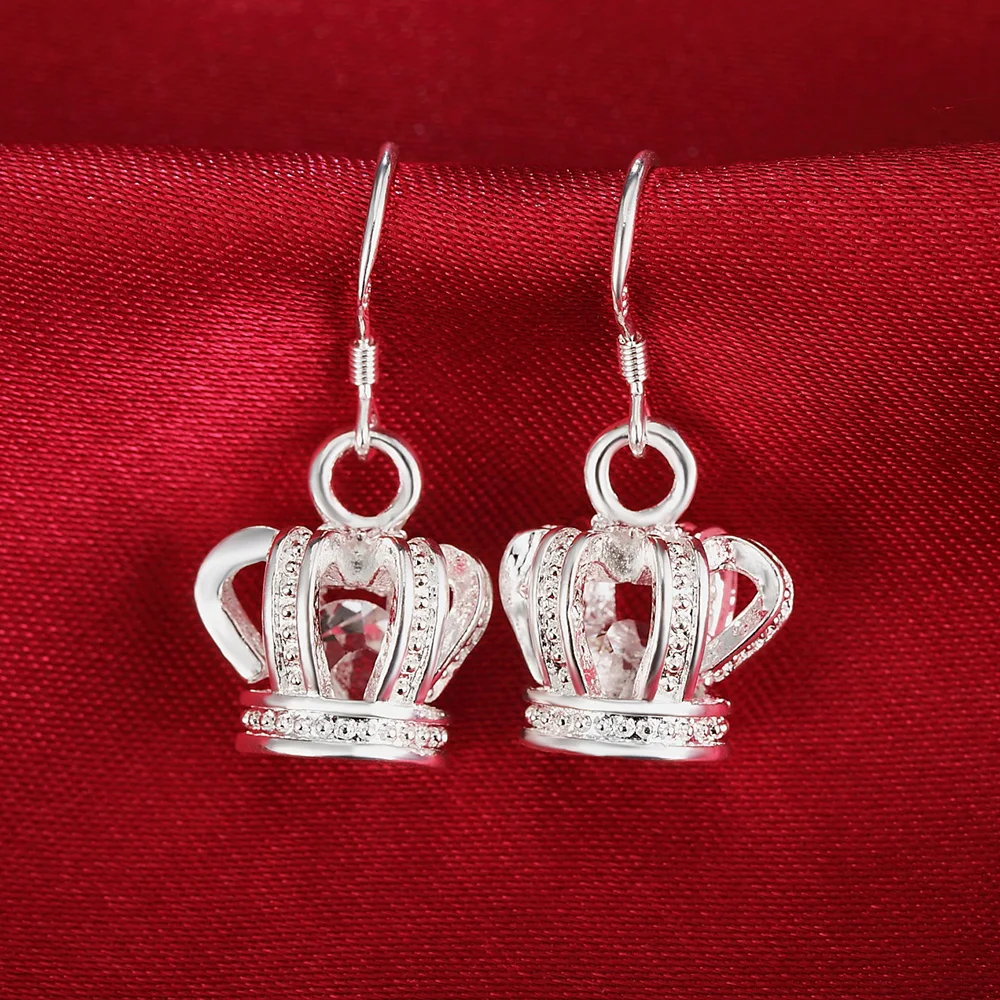 Hot fine Crown crystal Earrings 925 Sterling Silver for Women popular Christmas Gifts Wedding party Street all-match Jewelry
Hot fine Crown crystal Earrings 925 Sterling Silver for Women popular Christmas Gifts Wedding party Street all-match Jewelry