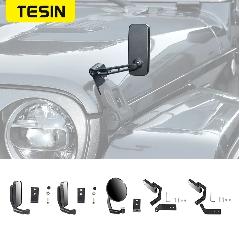 TESIN Car Exterior Hood Cover Backup Mirror For Jeep Gladiator JT Avoid Blind Spots Accessories For Jeep Wrangler JL JK 2007+ 
TESIN Car Exterior Hood Cover Backup Mirror For Jeep Gladiator JT Avoid Blind Spots Accessories For Jeep Wrangler JL JK 2007+