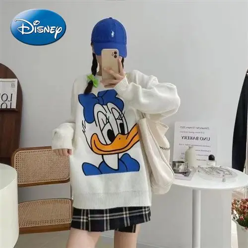 Disney Donald Duck Thickened Cartoon Cute Mid-length Sweater Pullover Women's Fall/winter Loose Outer Wear Lazy Style
Disney Donald Duck Thickened Cartoon Cute Mid-length Sweater Pullover Women's Fall/winter Loose Outer Wear Lazy Style