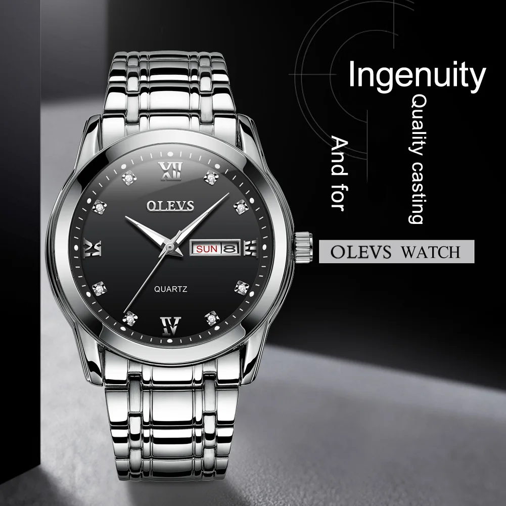 OLEVS Mens Watches with Auto Date Fashion Business Waterproof Luminous Hand Stainless Steel Quartz Wristwatch Gifts for Men
OLEVS Mens Watches with Auto Date Fashion Business Waterproof Luminous Hand Stainless Steel Quartz Wristwatch Gifts for Men