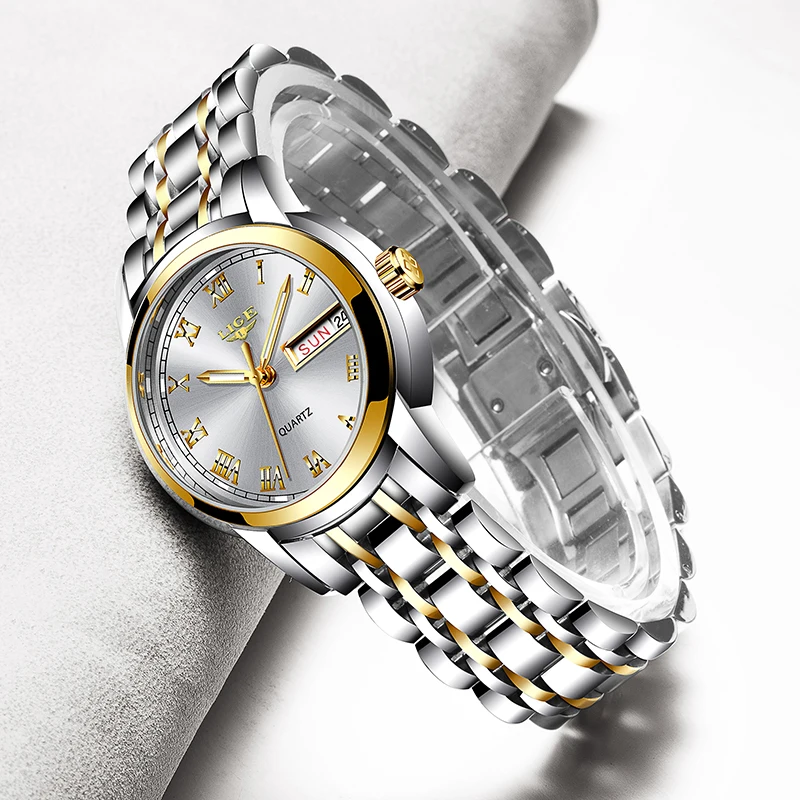 LIGE 2020 New Gold Watch Women Watches Ladies Creative Steel Women Bracelet Watches Female Waterproof Clock Relogio Feminino
LIGE 2020 New Gold Watch Women Watches Ladies Creative Steel Women Bracelet Watches Female Waterproof Clock Relogio Feminino