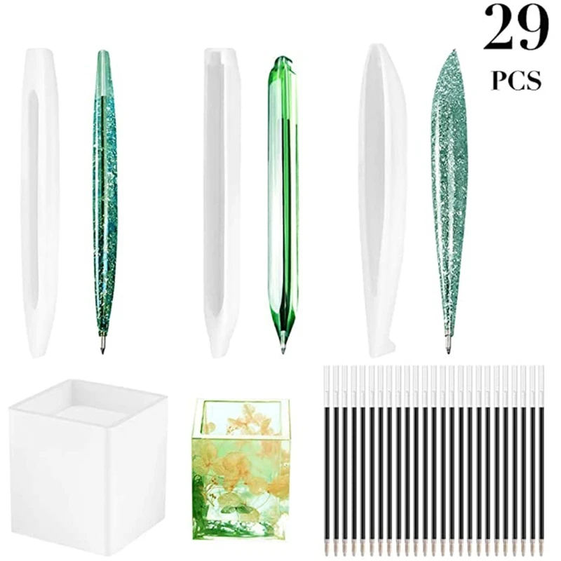 1 Set Crystal Epoxy Resin Pen Ballpoint Holder Mold Plant Flower Pot Casting Silicone Mould DIY Crafts Decor Making Tool
1 Set Crystal Epoxy Resin Pen Ballpoint Holder Mold Plant Flower Pot Casting Silicone Mould DIY Crafts Decor Making Tool