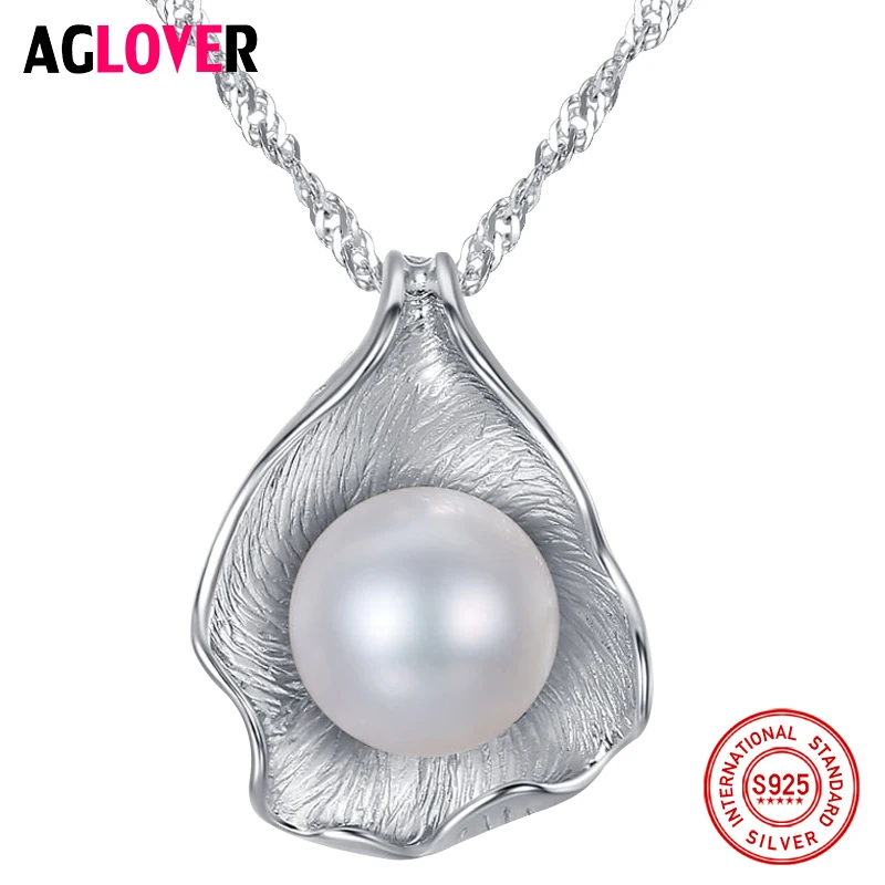 AGLOVER 925 Silver Water-Wave Chain Pearl Necklace Natural Freshwater Pearl Pendant Necklace Pearl Jewelry Women Christmas Gift
AGLOVER 925 Silver Water-Wave Chain Pearl Necklace Natural Freshwater Pearl Pendant Necklace Pearl Jewelry Women Christmas Gift