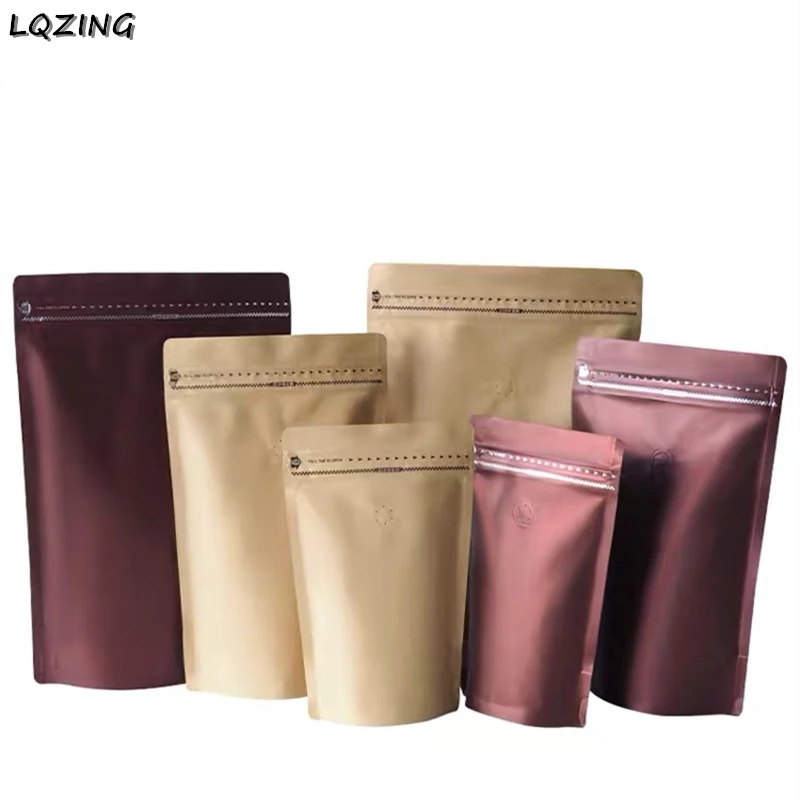 50x High Grade Kraft Aluminum Foil Coffee Valve Zip Lock Bag Smell Proof Foil Coffee Beans/Powder Packaging Bags Stand Up Bottom
50x High Grade Kraft Aluminum Foil Coffee Valve Zip Lock Bag Smell Proof Foil Coffee Beans/Powder Packaging Bags Stand Up Bottom