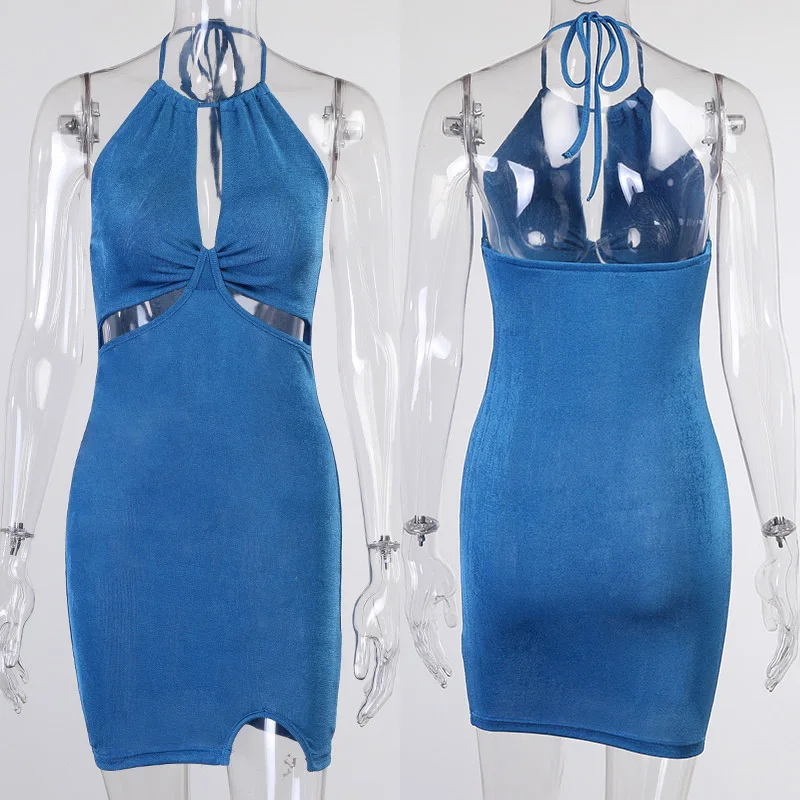 Halter Backless Bodycon Dress Women Sexy Summer Dress 2021 Elegant Cut Out Party Mini Dress Pink Blue Black
Halter Backless Bodycon Dress Women Sexy Summer Dress 2021 Elegant Cut Out Party Mini Dress Pink Blue Black