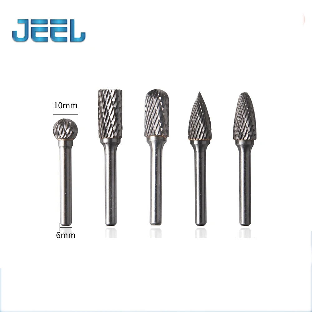 

Tungsten Steel Grinding Head 6*10mm Tungsten Carbide Burrs Sets Mini Drill Diamond Burs Material Sanding Tools Accessories