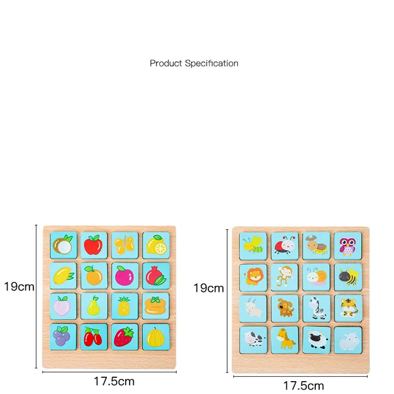 Montessori Fruit Animal Shape Memory Chess Early Childhood Education Right Brain Instant Memory Board Focus Toy
Montessori Fruit Animal Shape Memory Chess Early Childhood Education Right Brain Instant Memory Board Focus Toy