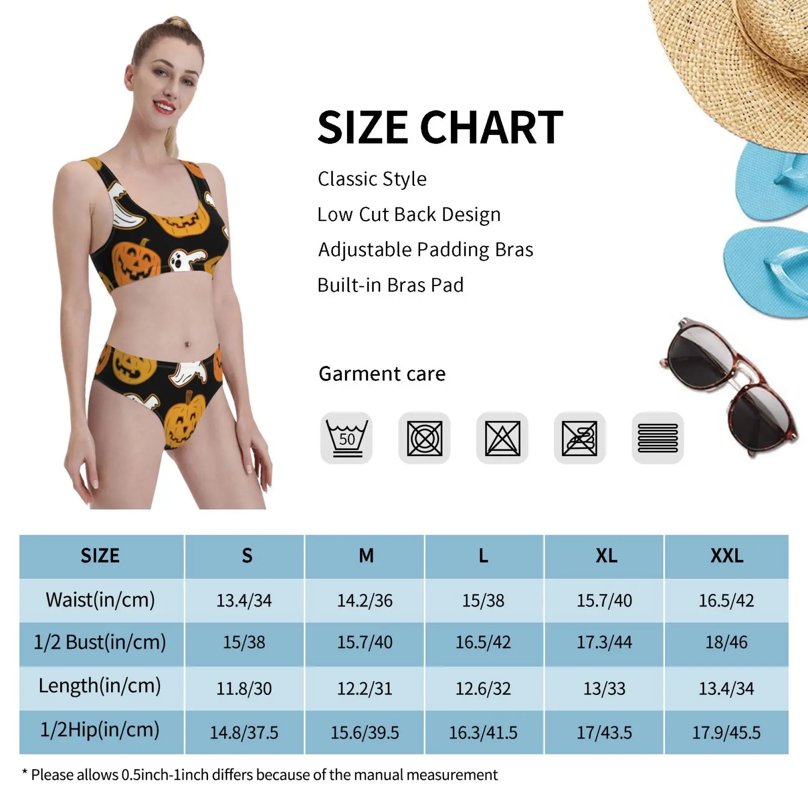Happy Halloween #2 Swimsuit one piece Bikini Padded Ghosts Pumpkins Halloween Holidays All Hallows Eve October 31
Happy Halloween #2 Swimsuit one piece Bikini Padded Ghosts Pumpkins Halloween Holidays All Hallows Eve October 31