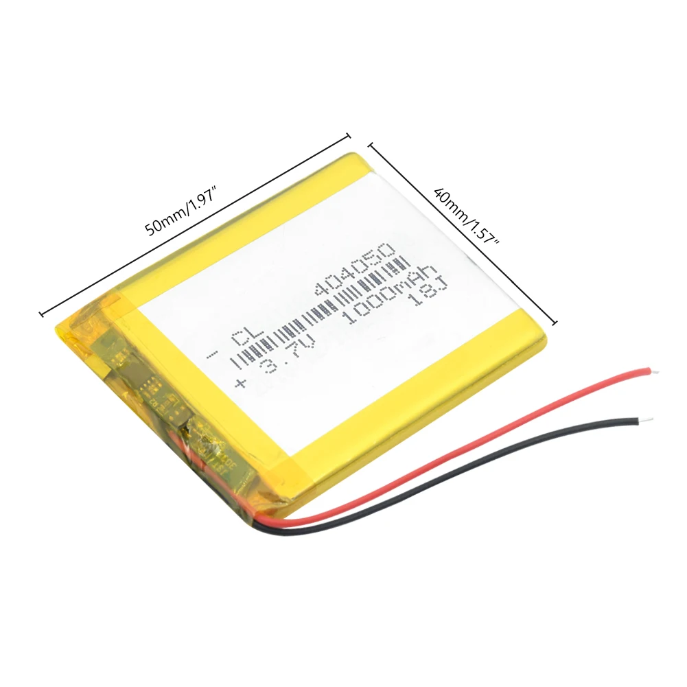YCDC 1PCS Lithium batteries 3.7V 404050 1000MAH Rechargeable Li-ion Cell For MP3 MP4 MP5 Electric Toy Laptop GPS navigator
YCDC 1PCS Lithium batteries 3.7V 404050 1000MAH Rechargeable Li-ion Cell For MP3 MP4 MP5 Electric Toy Laptop GPS navigator
