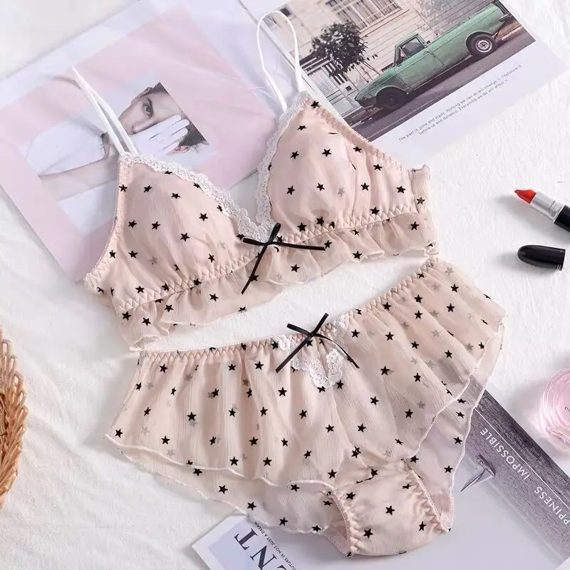 New Japanese Sweet Lolita Women's Cute Bowknot Mesh Bra & Panties Set Lingerie Set Sexy Young Girl Push Up Bra Underwear Set
New Japanese Sweet Lolita Women's Cute Bowknot Mesh Bra & Panties Set Lingerie Set Sexy Young Girl Push Up Bra Underwear Set