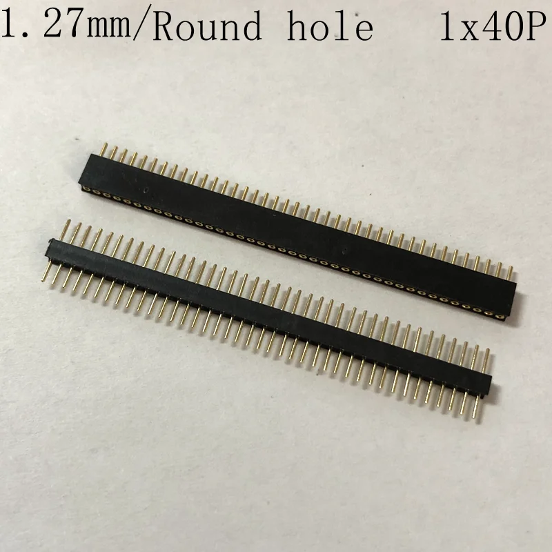 5pcs Single row female 1.27mm pitch round hole socket 1*40P pin socket female round hole pin holder
5pcs Single row female 1.27mm pitch round hole socket 1*40P pin socket female round hole pin holder