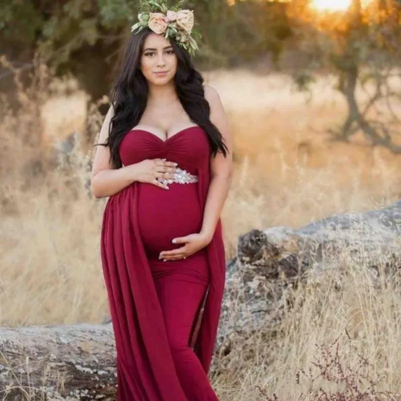 Sexy Dark Red Mermaid Pregnant Prom Dresses Sweetheart Evening Dress With Beads Sash Formal Dress Party Gowns Vestidos
Sexy Dark Red Mermaid Pregnant Prom Dresses Sweetheart Evening Dress With Beads Sash Formal Dress Party Gowns Vestidos