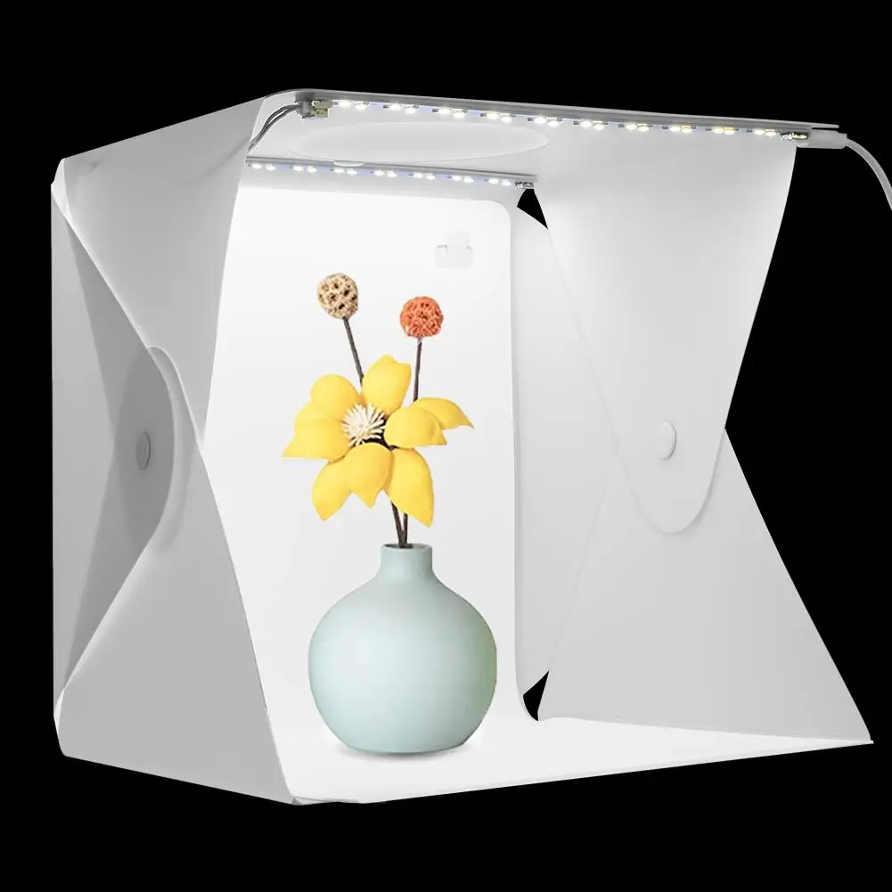 Double LEDs Folding Lightbox Photography LED Light Room Photo Studio Light Tent Soft Box 6 Colors Backdrops For DSLR Camera
Double LEDs Folding Lightbox Photography LED Light Room Photo Studio Light Tent Soft Box 6 Colors Backdrops For DSLR Camera