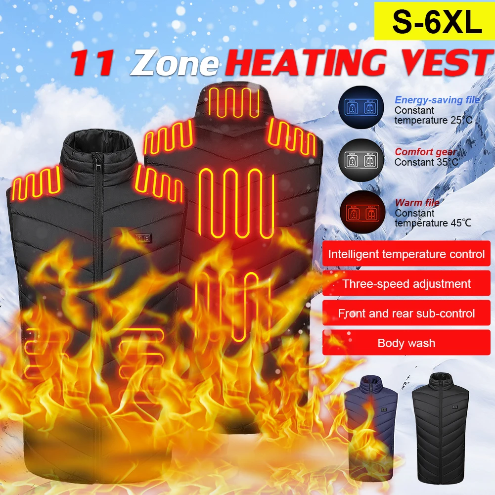 11 Heated Vest Jacket 3 Speed Adjustable Intelligent Electric Heating Thermal Warm Vest USB Charging Unisex Vest Winter Hunt
11 Heated Vest Jacket 3 Speed Adjustable Intelligent Electric Heating Thermal Warm Vest USB Charging Unisex Vest Winter Hunt
