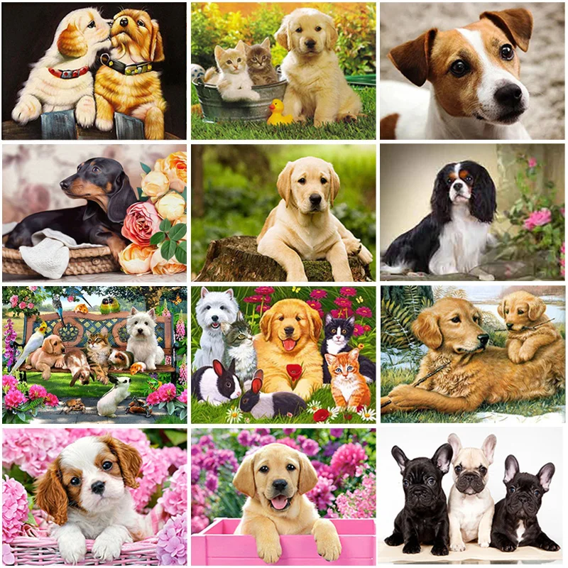 DIY 5D Diamond Painting Dog Diamond Embroidery Cartoon Animal Cross Stitch Full Round Drill Rhinestones Mosaic Home Decor Gift
DIY 5D Diamond Painting Dog Diamond Embroidery Cartoon Animal Cross Stitch Full Round Drill Rhinestones Mosaic Home Decor Gift