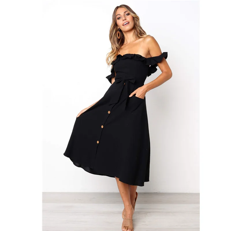 2019 сексуальное женское летнее платье с открытой спиной, с оборками, с открытыми плечами, Пляжное Платье на пуговицах, без бретелек, длинный с...
2019 сексуальное женское летнее платье с открытой спиной, с оборками, с открытыми плечами, Пляжное Платье на пуговицах, без бретелек, длинный с...