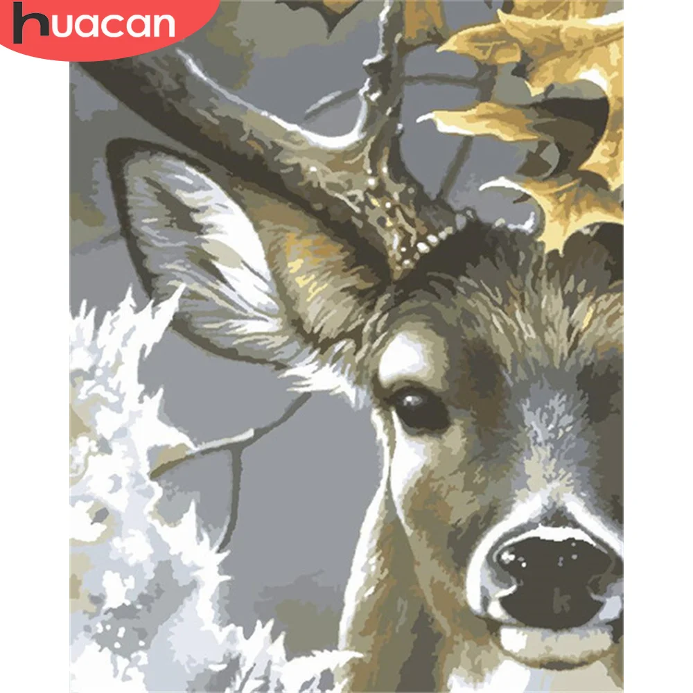 HUACAN Coloring By Numbers Frame Deer Animal Drawing On Canvas Painting By Number Winter Scenery Handpainted Room Decoration
HUACAN Coloring By Numbers Frame Deer Animal Drawing On Canvas Painting By Number Winter Scenery Handpainted Room Decoration