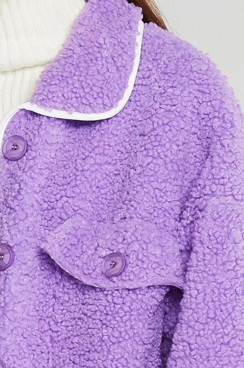 Lambswool Blended Purple Loose Long Jacket Blends Coats Women Girls 2021 Autumn New Fashion Warm Winter Outerwear Single Breaste
Lambswool Blended Purple Loose Long Jacket Blends Coats Women Girls 2021 Autumn New Fashion Warm Winter Outerwear Single Breaste